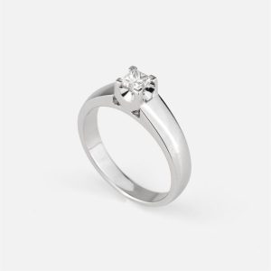 Anel em ouro branco e diamante | Princess