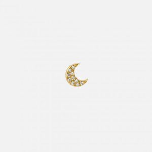 Brinco Love by the Moon em ouro diamantes by Débora Montenegro
