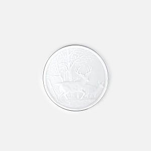 Base para copos em porcelana biscuit  | Veado