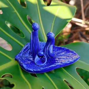Presépio em Cerâmica Miniatura | Folha Azul Colbalto