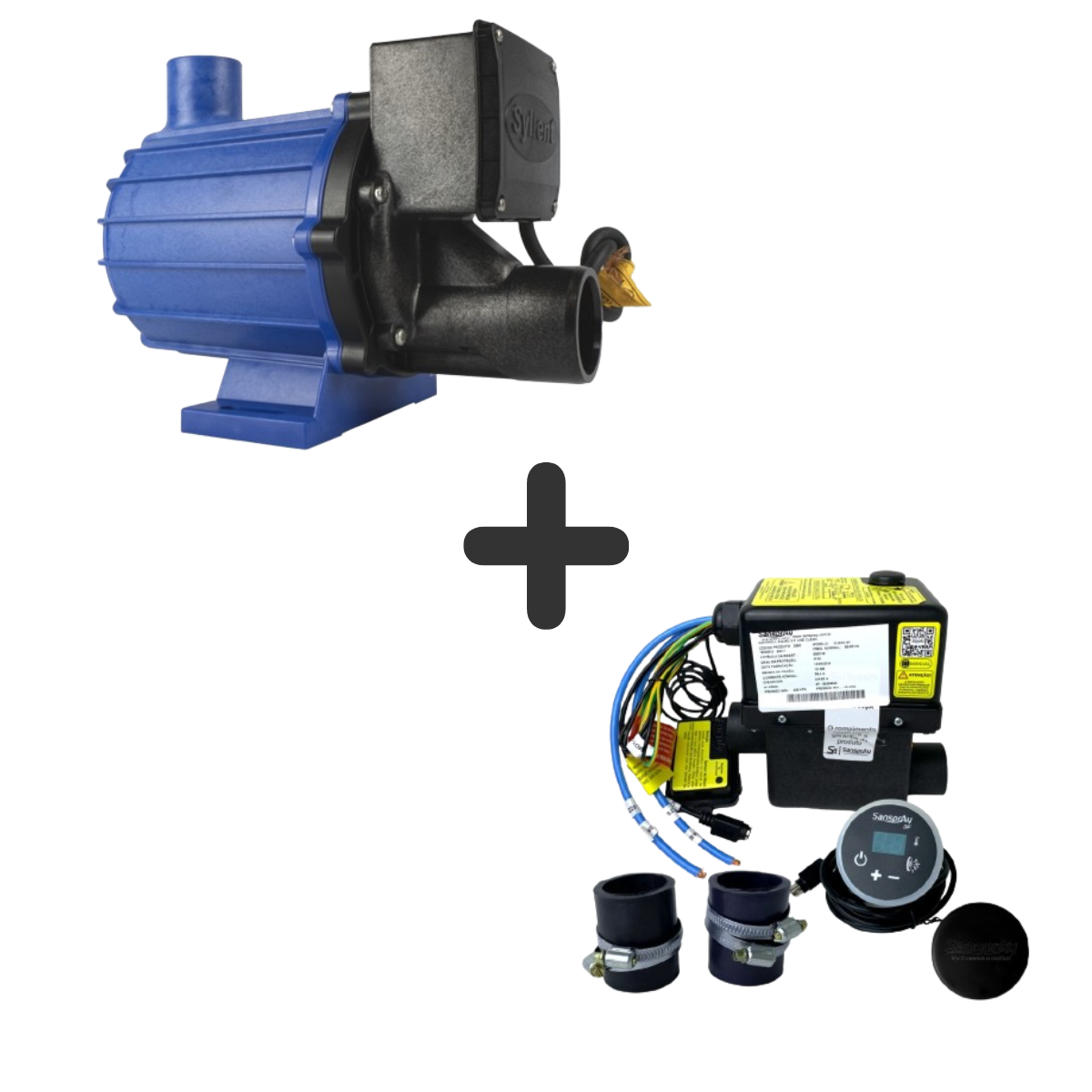 Kit Motobomba Syllent 1/3 CV + Aquecedor Sanspray 3 Funções Digital (220v) - Image 2