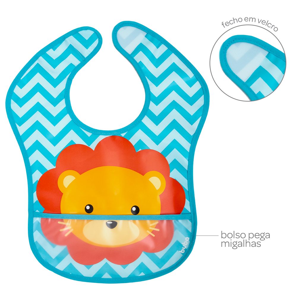 Babador Animal Fun Com Pega Migalhas Buba – Leão - Image 3