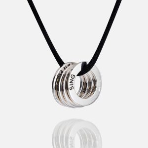 Pendentes ‘Dance – Live – Love – Sing’ em prata | Gaia