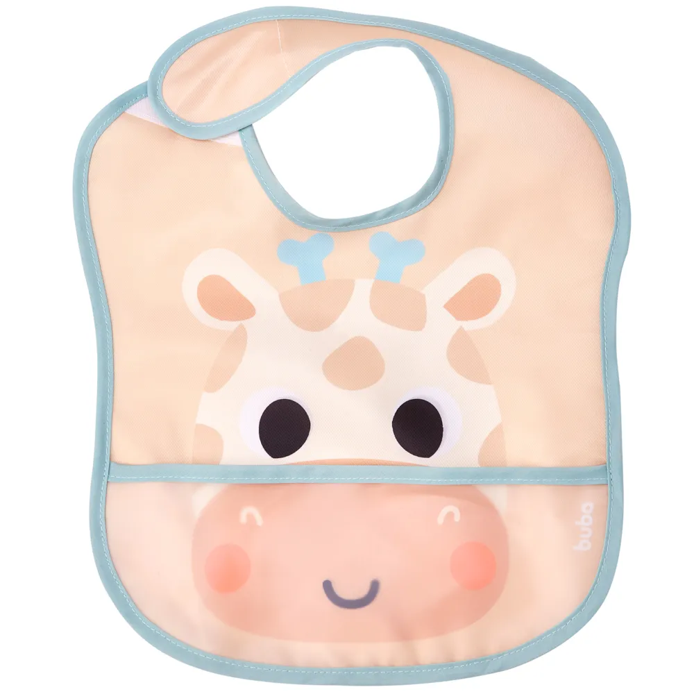 Babador Impermeável Com Bolso Pega Migalhas Buba – Girafa - Image 3