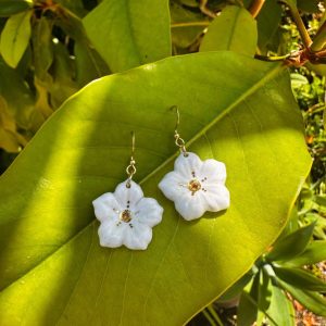 Brincos Flor | Porcelana & Ouro