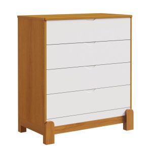 Cômoda Gaveteiro Lotus Reller – Branco Fosco Com Savana