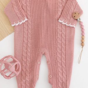 Macacão Bebê em Tricot Genova Rose