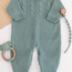 Macacão Bebê em Tricot Madrid Verde