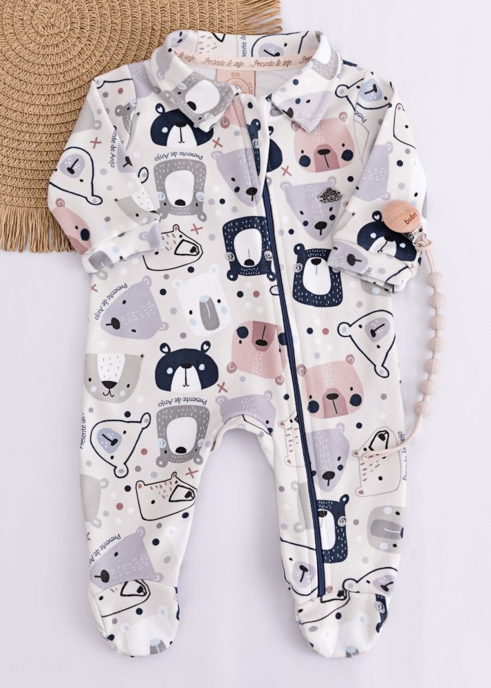 Macacão Soft Bebê Estampado Mundo dos Ursos com Zíper - Image 2