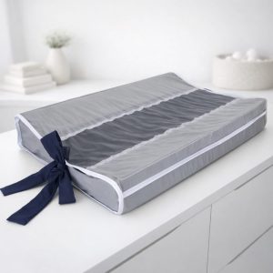 Trocador de Bebê Anatômico para Cômoda – Cinza com Marinho