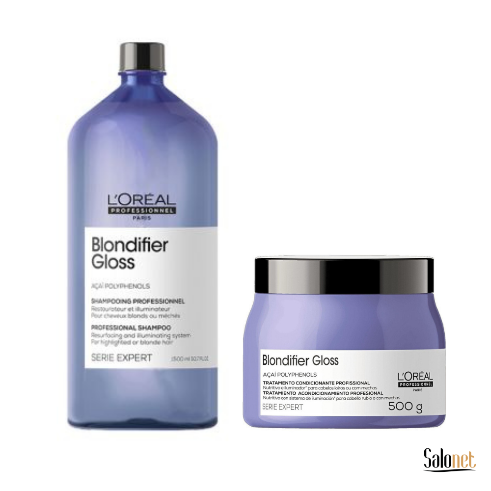 Blondifier L´Oreal Kit Shampoo 1,5ml + Máscara 500g