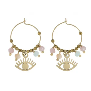 Brincos Greek Pearls em Aço