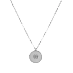 Colar Ajustável com Pendente com Duas Meninas/Meninos em Aço