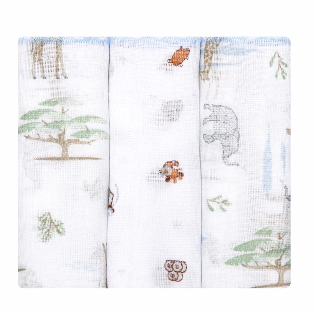 Fralda de Boca Bebê Estampado 32cmx32cm – África
