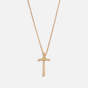 Colar Cruz Báculo Papal  em ouro | Peace, hope and Love