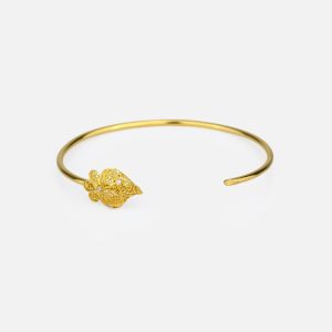 Pulseira com coração de Viana em ouro e diamantes | Filigrana | Love Me