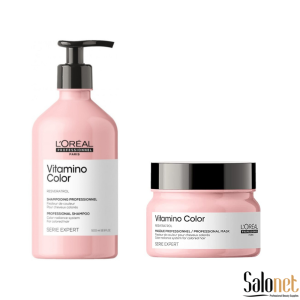 VITAMINO COLOR L´OREAL KIT SHAMPOO 500ml + MÁSCARA 250g